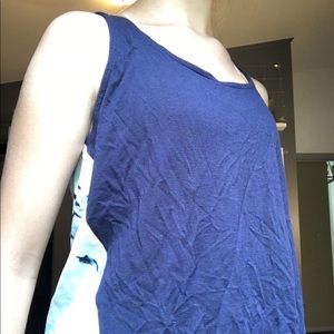 Blue and tie dye blouse